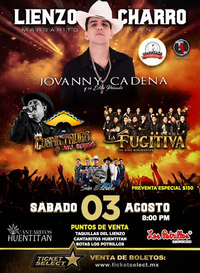 Boletos | JOVANNY CADENA | Ticket Select